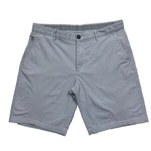 Tommy Bahama Chino Shorts Men's 35 Gray Polyester Nylon 9.5" Inseam Casual Logo